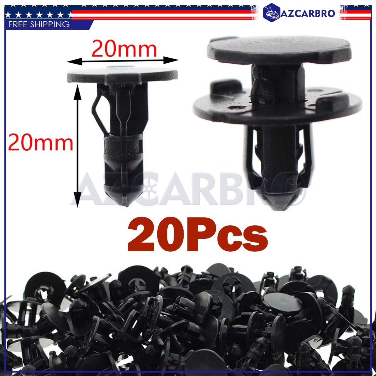 20-Piece Black Bumper Splash Shield Push Clip Kit – 8mm Rivet Retainers, Fits Many Nissan/Infiniti Models 12 thumbnail image