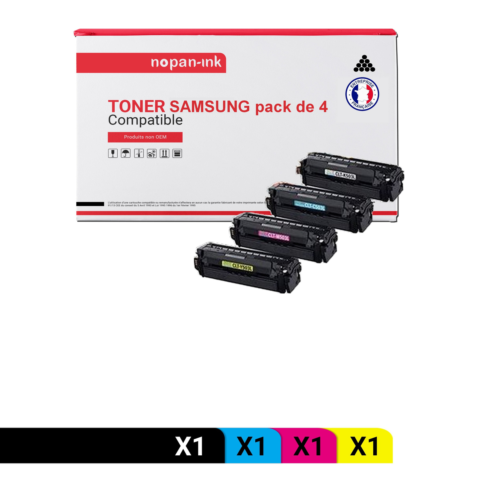 Toners SAMSUNG CLT-503L noir et couleur par NOPAN-INK pour imprimante laser Pro