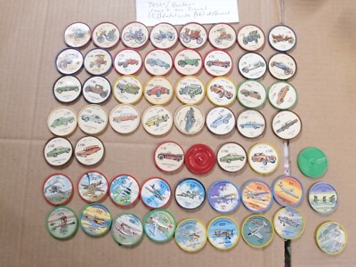 JELL-O/HOSTESS AIRPLANE AND CAR PLASTIC COINS 53 TOTAL WITH 48 DIFFERENT