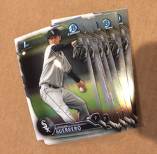 2016 Bowman BCP41 Jordan Guerrero 8 count all chrome lot Chicago White Sox