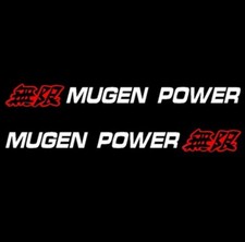 2 x Mugen Power Decal White 50cm Sticker for Honda Integra Civic Accord Jazz CRV