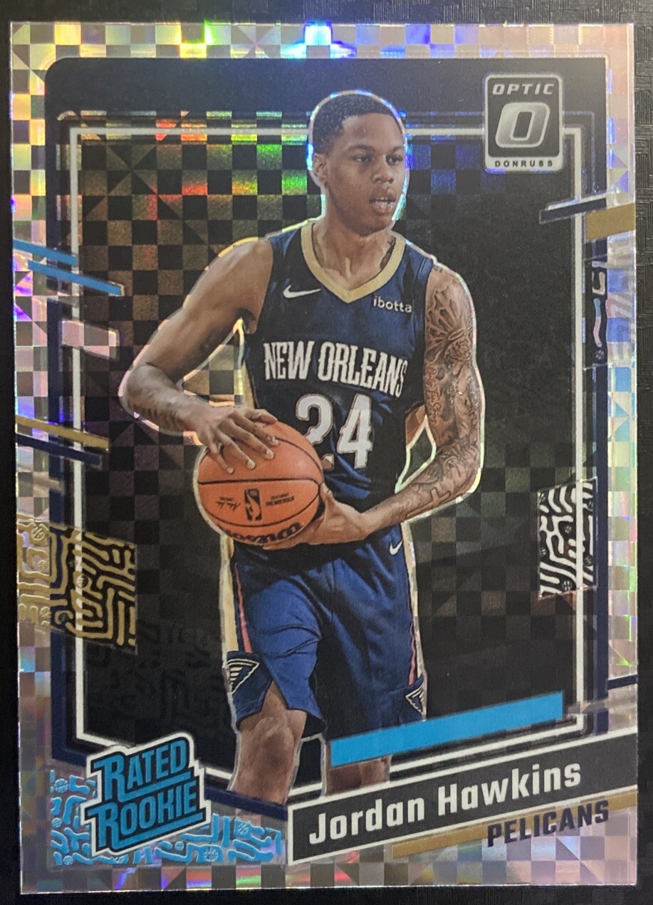 2023-24 Donruss Optic Jordan Hawkins No. 238 Checkerboard Prizm SSP RC NOP
