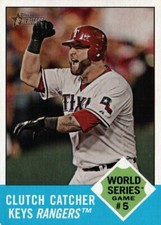 2012 Topps Heritage #146 - Clutch Catcher Keys Rangers WS - Texas Ranger  12-228