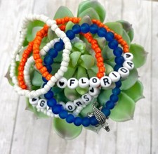 Florida Gator Bracelets, Gator Fan Wear, College Game Day, Chomp,
