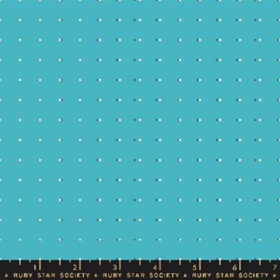 1/4 Yard 9x42 Ruby Star Society ''Pivot'' Dark Turquoise Double Dots Blender