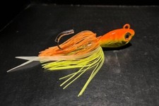 10Pk Yellow/Orang Ult Minnow Gulp  Jigs W/Eyes & Skirts 2oz to 10oz Blk Nick Hks