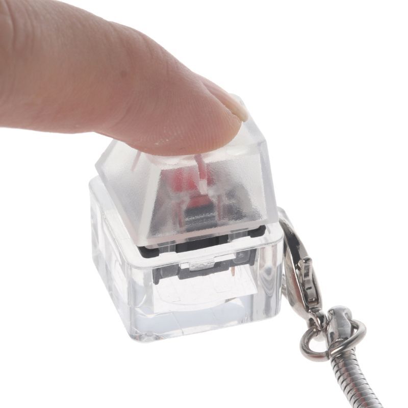 Mechanical Keyboard Cherry MX Tester Lightless Transparent Keys Keychain