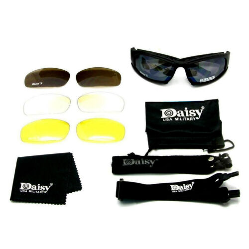 Daisy X7 UVA/UVB Tactical Military Style Glasses  Goggles Motorcycle Sunglas~$8 - Afbeelding 1 van 9