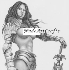 Princess Warrier ORIGINAL Art Hand Drawing #314, 8x11.8 inches