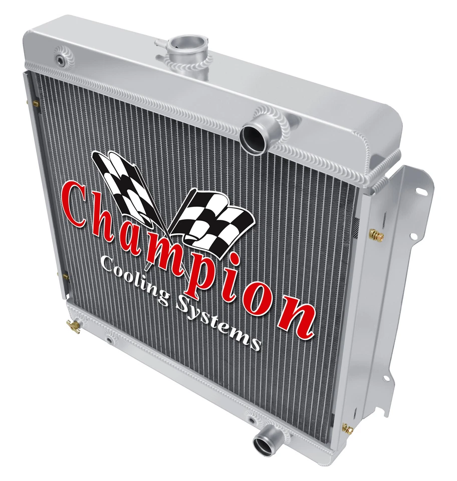 KR Champion 2 Row Radiator for 1971 - 1974 Dodge W300 Pickup L6 Engine #EC512 - Image 3 of 4