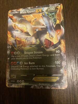 Pokemon White Kyurem EX BW63 Black & White Holo Black Star Promo LP