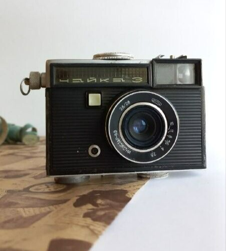 Film Camera 35mm Tested Rangefinder Chaika 3 INDUSTAR-69 f2.8/28mm Rare Vintage