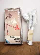 Vintage Industrial Adjustable Desk Lamp Light Drafting MCM Office white NOS