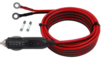 cigarette lighter inverter cable 10 FT Car Male Plug 12V Air Pump Adapter Power it is convenient to set up due to its simple design CUZEC Heavy-Duty 15A Male Plug