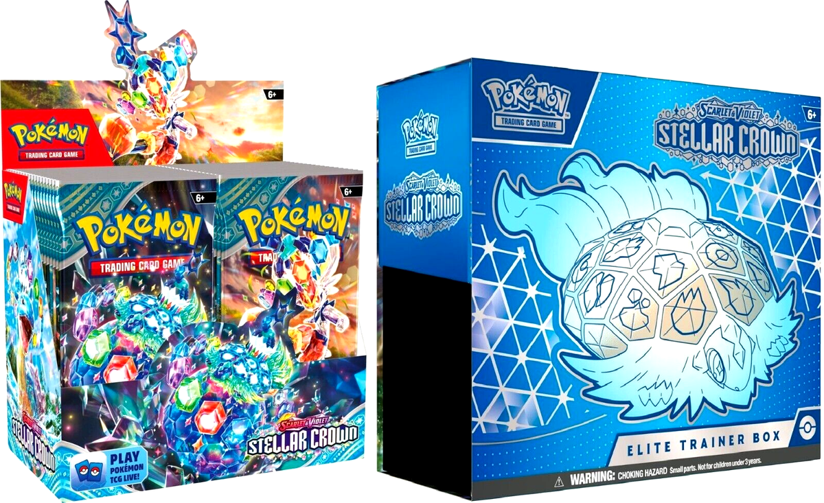 Pokemon TCG Stellar Crown Booster Box & Elite Trainer Combo Bundle Sealed |  eBay