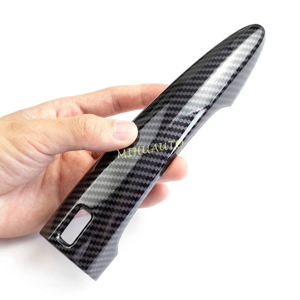 Tira de manija de puerta de fibra de carbono y cubierta de taza de cuenco para Nissan Altima 2019-2024 Foto 4 de 4