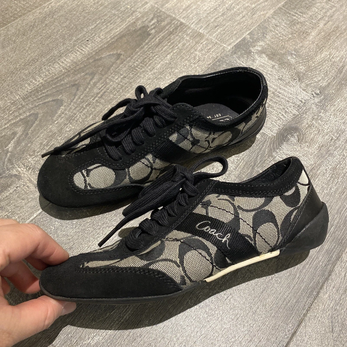 Black coach sneakers women Clearance