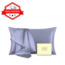 100% Mulberry Silk Pillowcase 25 Momme - Hair & Skin Friendly, Hidden Zipper New