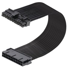 ATX 24 Pin Motherboard Power Supply Sleeved Cable, ATX PSU Extension Wire, 24...