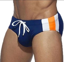 Mens Vintage UXH Swim Bikini Brief  Size XL Blue