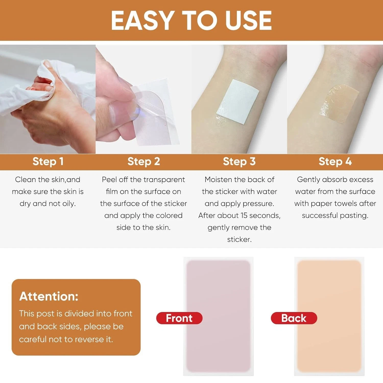 Tattoo Cover Up Patch, Waterproof & Breathable, for Tattoos & Scars, 6Pcs image 5