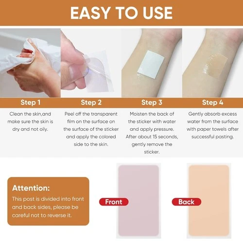 Tattoo Cover Up Patch, Waterproof & Breathable, for Tattoos & Scars, 6Pcs image 5