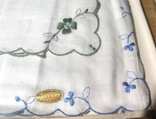 NEW VINTAGE LADIES HANDKERCHIEFS Imported from Switzerland Set of 2 MT IN BOX