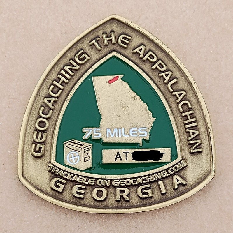Appalachian Trail Geocoin - Georgia - Antique Bronze - NOT Activated