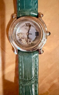 Chopard Happy Sport Green Leather Watch Used Excellent Condition