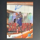 KHAMAN MALUACH 2025-26 BOWMAN CHROME STATEMENT AUTO ROOKIE ORANGE /25