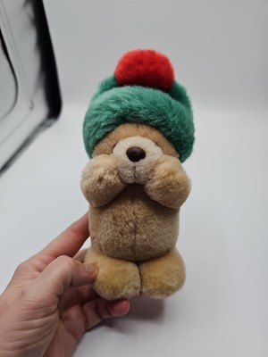 VINTAGE Forever Friends Teddybär Andrew Braunschwert grün rot Mütze Artikel 4306 sehr guter Zustand