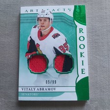 2019-20 Artifacts Vitaly Abramov Emerald Patch /99