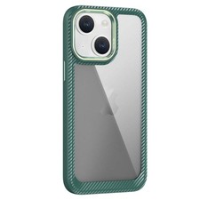 Carbon Fiber Transparent Back Panel Phone Case, For iPhone 14, For iPhone 14 Pro