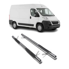 Edelstahl Trittbretter Schwellerrohre für Fiat Ducato 2006-2014 L2 Mitte