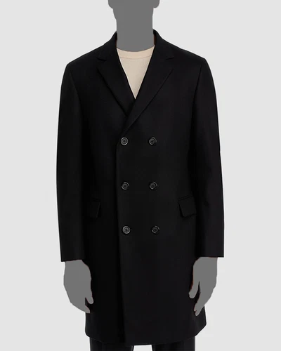 The Men's Store at Bloomingdale's Men's Black Double Breasted Wool Overcoat 40R video thumbnail