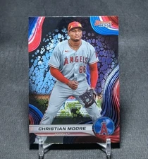 Christian Moore Prospect Rookie 2024 Bowman's Best Chrome Card #TP-9 LA Angels