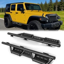 Running Board Side Step Nerf Bar For 2007-2018 Jeep Wrangler Jk Unlimited 4 Door