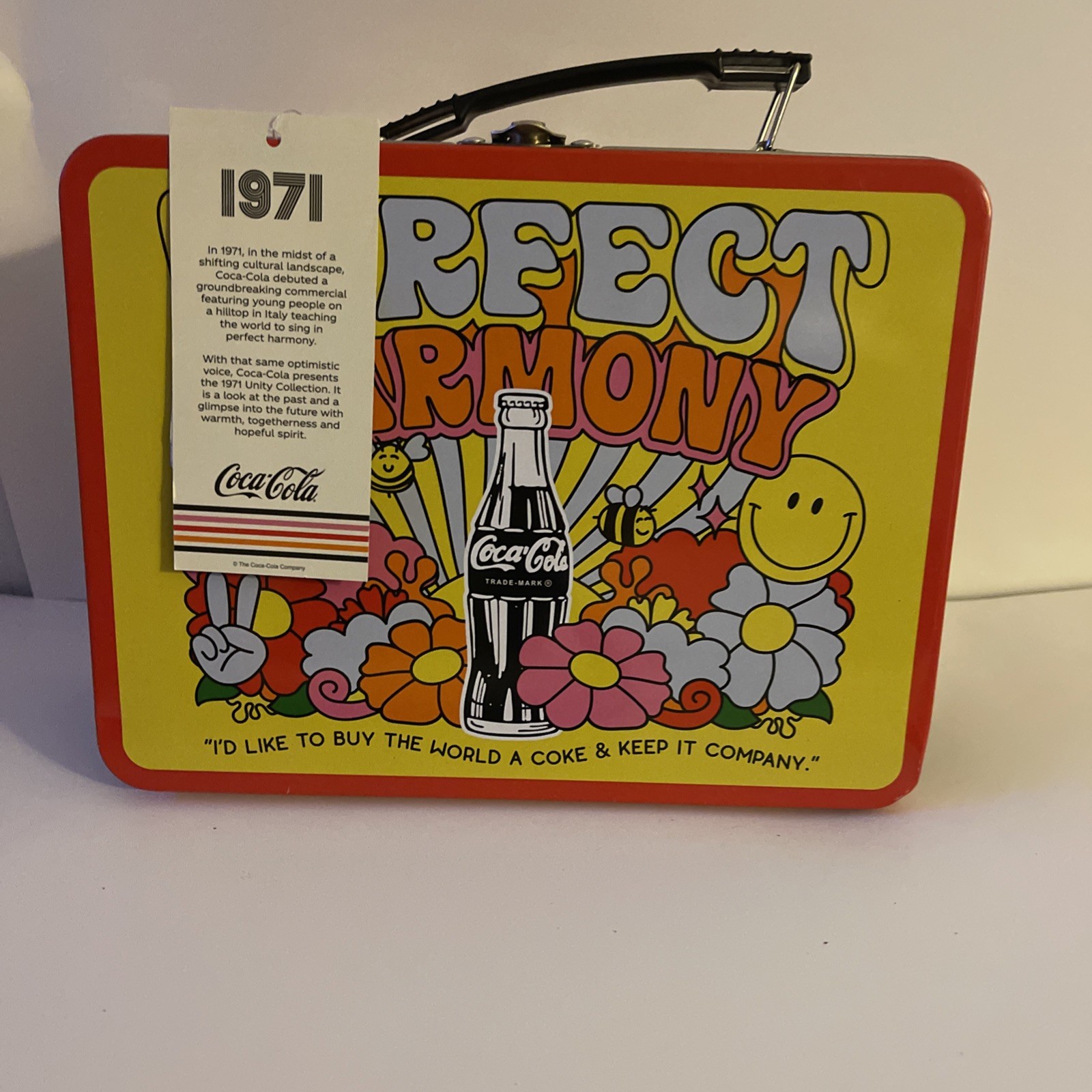 Company 1971 Xl Tin Lunch Box Red And Yellow 664701