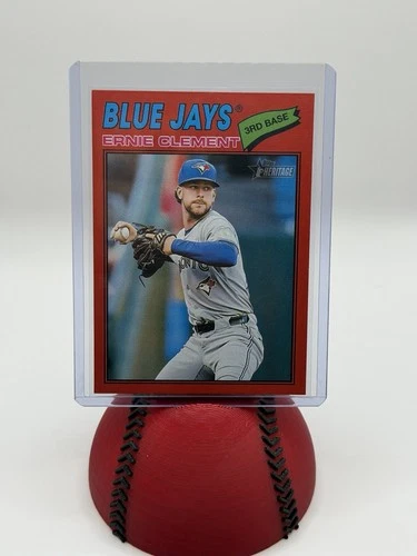 Topps Heritage 2026 Ernie Clement Toronto Blue Jays #21 Red Border Parallel