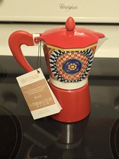 NUOVA CAFFETTIERA ITALIANA BRANDANI 6 TAZZE MOKA CAFFETTIERA ROSSA ☕️