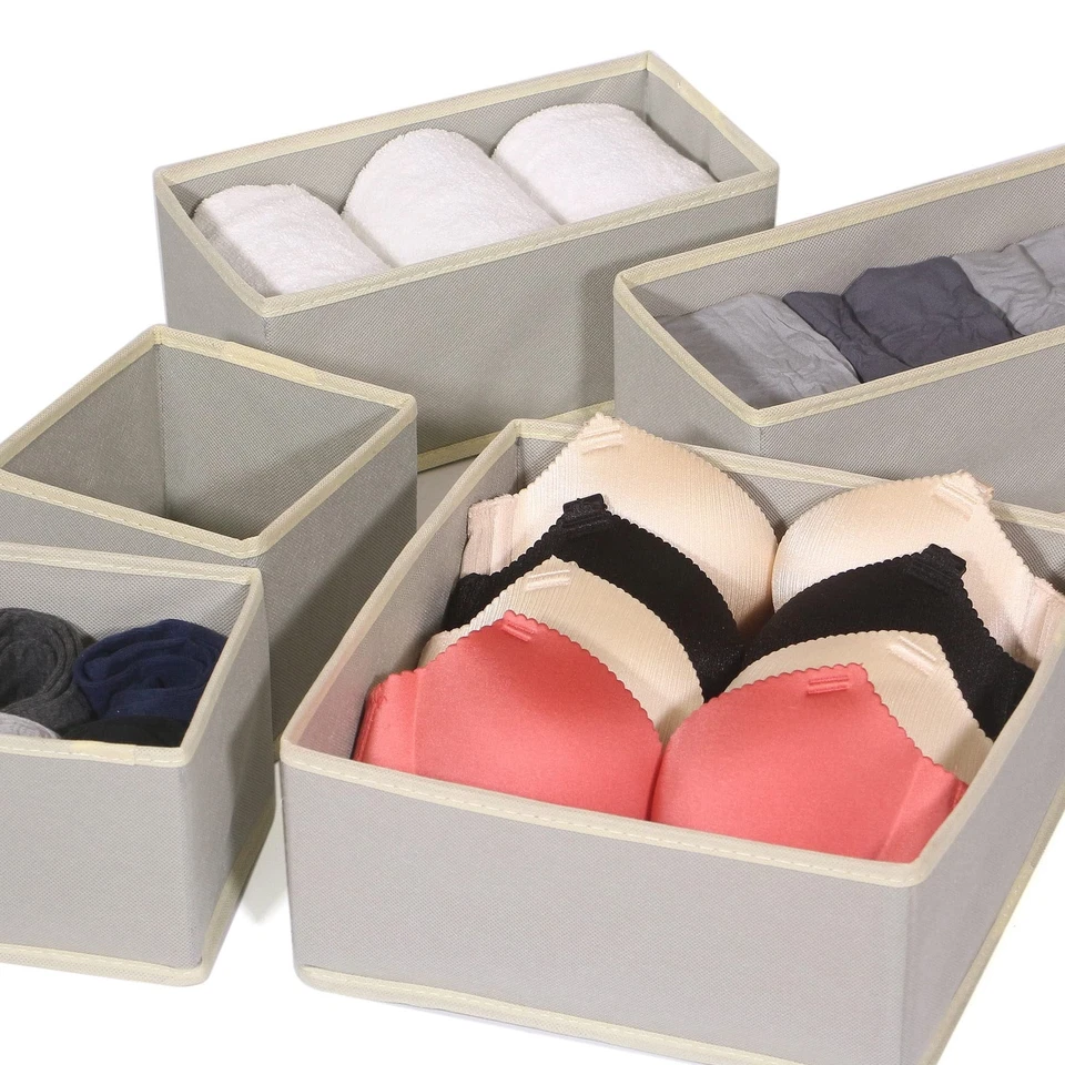 12 Pack Foldable Cloth Storage Box Closet Dresser Drawer Organizer Fabric Bas... - Image 2 of 4