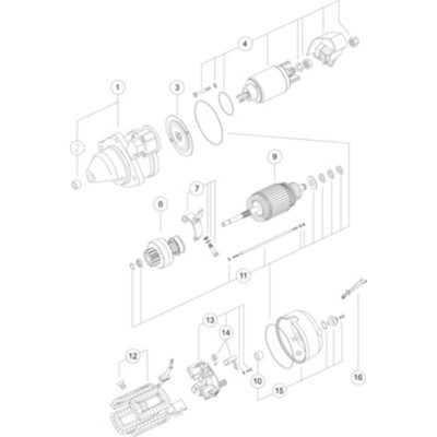Starter MAHLE MS 388 Startanlage