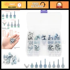 80pcs Knurled Hand Screw Assortment Kit - M3 Thumb Screws & Wing Nuts, Carbon St