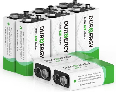 #ad 9V Batteries 9 Volt Batteries 8 Pack10 Year Shelf Life 9V Batteries for Smoke $13.47
