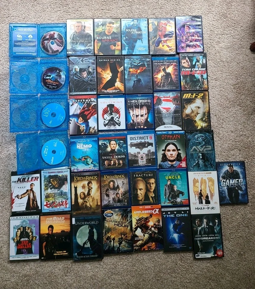 DVD/Blu Ray My Collection 40 Movies Marvel DC Disney Action Horror and More LOOK - Image 2 of 4