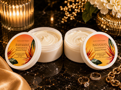 2 BAHAMAS PASSIONFRUIT BANANA FLOWER WHIPPED BODY BUTTER BATH & BODY WORKS