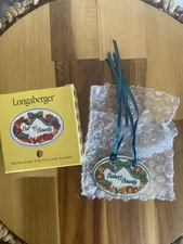 Vintage Longaberger Basket Bakers Bounty Tie On w/ Ribbons Autumn Piece 33669