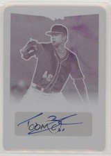 2016 Leaf Metal Draft Printing Plate Magenta 1/1 TJ Zeuch #BA-TJZ Auto a2v