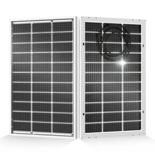 ECO-WORTHY 200 Watt Bifacial Solar Panel 2pcs 100 Watt Monocrystalline Solar