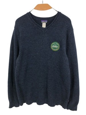 PATAGONIA Herren V-Ausschnitt Wollpullover Größe M